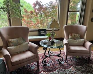 PINK ETHAN ALLEN CHAIRS