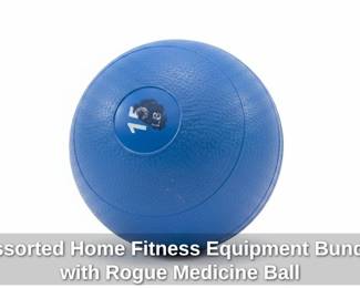 Assorted Home Fitness Equipment Bundle with Rogue Medicine Ball third image