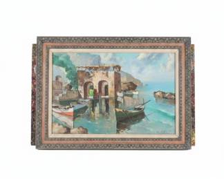 Seascape with Boats by F. G. Fortis
