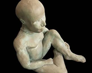 Terracotta Sculpture of a Young Child fourth image
