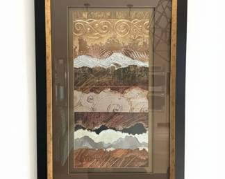 Textured Landscape Mixed Media Art