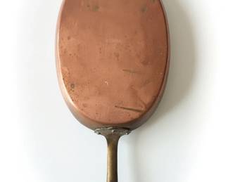Oval Copper Fish Pan with Brass Handle third image
