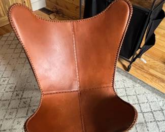 Handmade Leather Butterfly Chair third image