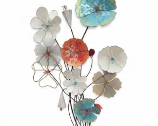 Metal Flower Bouquet Wall Art