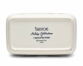 Christopher Radko Traditions Holiday Celebration Rectangular Dish second image