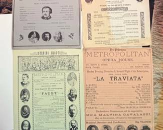 Metropolitan Opera House Playbills Early th Century