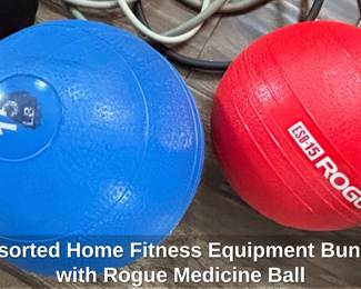 Assorted Home Fitness Equipment Bundle with Rogue Medicine Ball second image