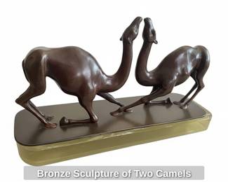 Bronze Sculpture of Two Camels second image