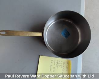 Paul Revere Ware Copper Saucepan with Lid second image