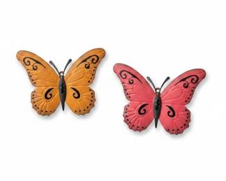 Metal Butterfly Garden Decor Set of