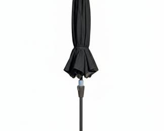 Black Patio Umbrella with Cast Iron Base
