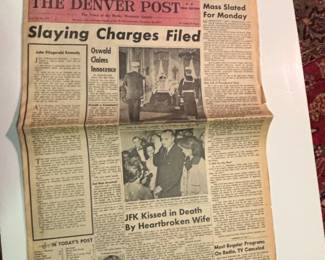 The Denver Post Kennedy Assassination Newspapers issues fifth image