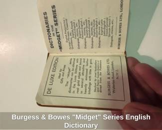 Burgess Bowes Midget Series English Dictionary third image