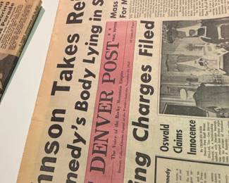 The Denver Post Kennedy Assassination Newspapers issues sixth image