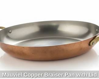 Mauviel Copper Braiser Pan with Lid fourth image
