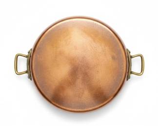 Vintage Copper Saucepan with Brass Handles Possibly Mauviel