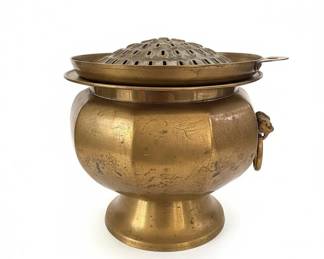 Vintage Brass Hot Pot or Brazier
