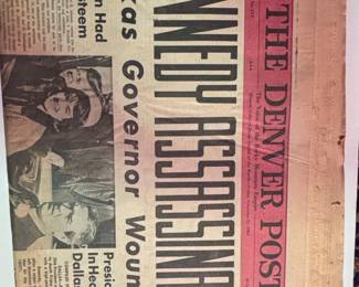 The Denver Post Kennedy Assassination Newspapers issues second image