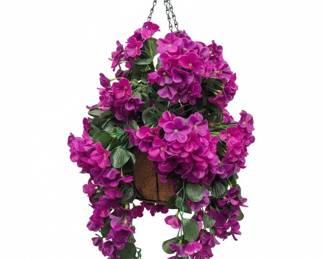Artificial Purple Bougainvillea Hanging Basket