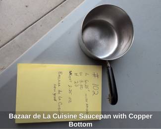 Bazaar de La Cuisine Saucepan with Copper Bottom