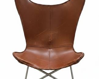 Handmade Leather Butterfly Chair second image