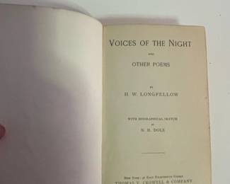 Voices of the Night and Other Poems by H. W. Longfellow fifth image
