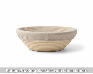Rattan Proofing Baskets with Linen Liners second image
