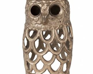 Cast Metal Owl Lantern