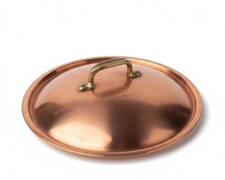 Vintage Copper Pot Lid with Brass Handle Culinox third image