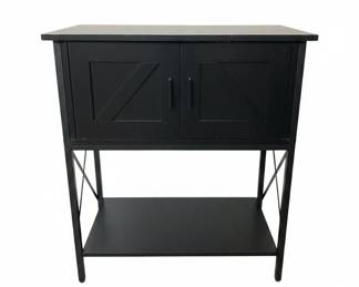 Black Metal Aquarium Stand with Cabinet
