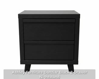 Ashley Furniture Danziar Black Drawer Nightstand