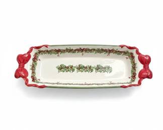 Christopher Radko Traditions Holiday Celebration Rectangular Dish