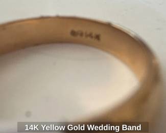 K Yellow Gold Wedding Band second image
