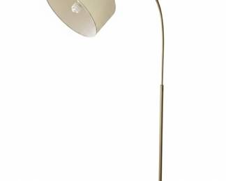 Arc Floor Lamp with Cream Drum Shade