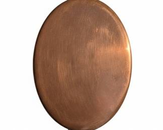 Oval Copper Saut Pan with Brass Handles third image