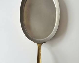 Oval Copper Fish Pan with Brass Handle