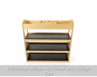 Guidecraft Deluxe Art Center and Storage Cart