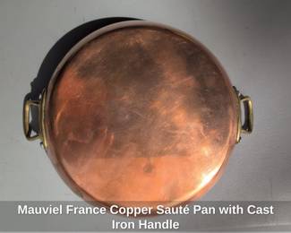 Mauviel France Copper Saut Pan with Cast Iron Handle third image