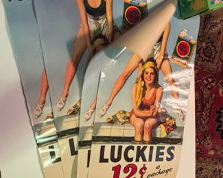 Lucky Strike Cigarettes Always Good For Form Advertising Posters Set of