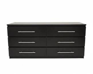 Black Drawer Dresser with Silver Bar Pulls Storkcraft Brookside