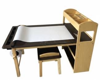 Guidecraft Deluxe Art Center and Storage Cart second image