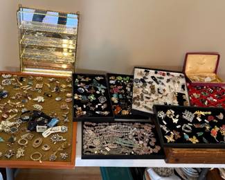 Brooches, necklaces, rings, bracelets