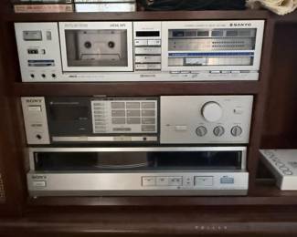 Sanyo Stereo Cassette Deck Plus Sony Components and Console