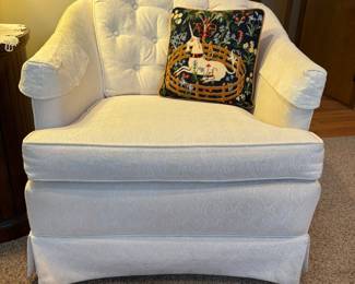 Vintage Tufted Upholstered Armchair