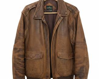 Boundary Waters Men's Leather Bomber Jacket