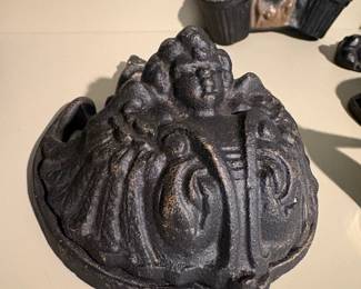 Vintage Cast Iron Cherub Door Knocker