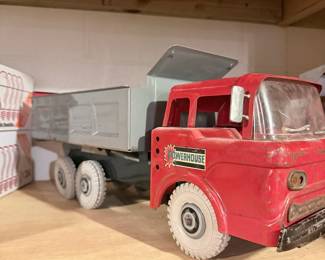 Louis Marx "Powerhouse" Pressed Steel Hydraulic Dump Truck Toy