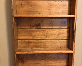 Rustic Wooden Wall Spice Rack with Handles
