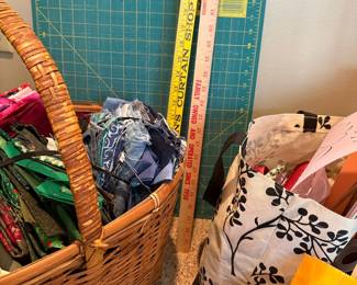 Fabric Scraps and Sewing Notions Lot