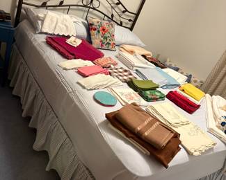 Assorted Vintage Linens and Textiles Collection
